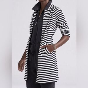 Cabi black and white striped MOD look Byline jacket. Sz small.